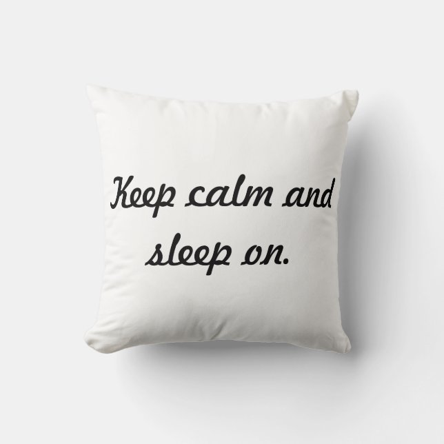 Guarde la calma y duerma encendido. Almohada (Anverso)