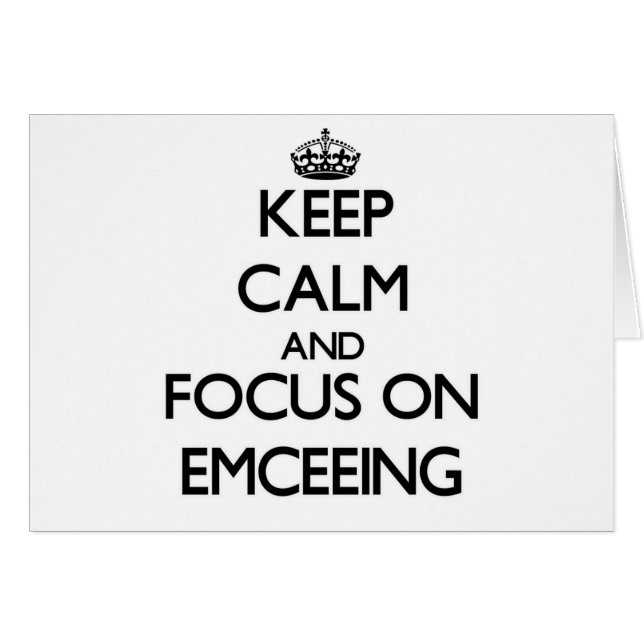 Guarde la calma y el foco en EMCEEING (Anverso (Horizontal))