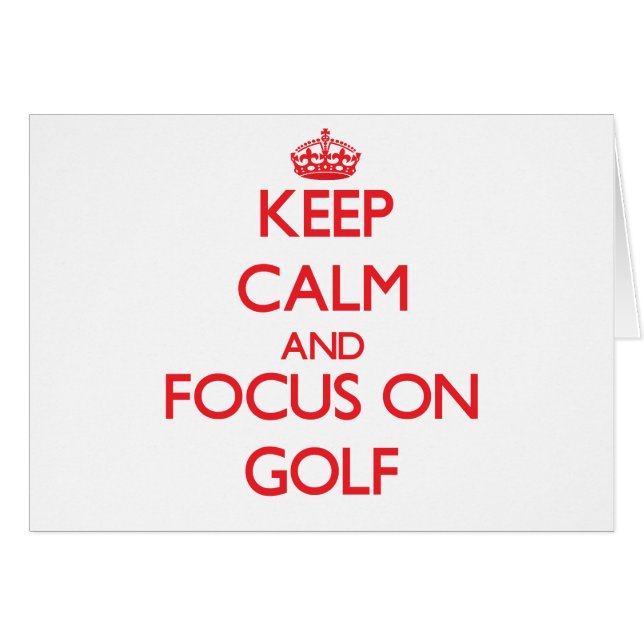 Guarde la calma y el foco en golf (Anverso (Horizontal))