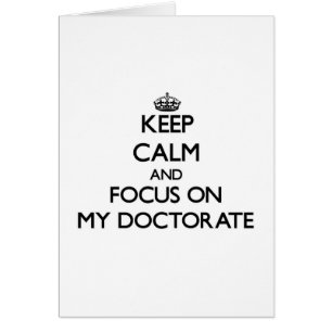 Guarde la calma y el foco en mi doctorado
