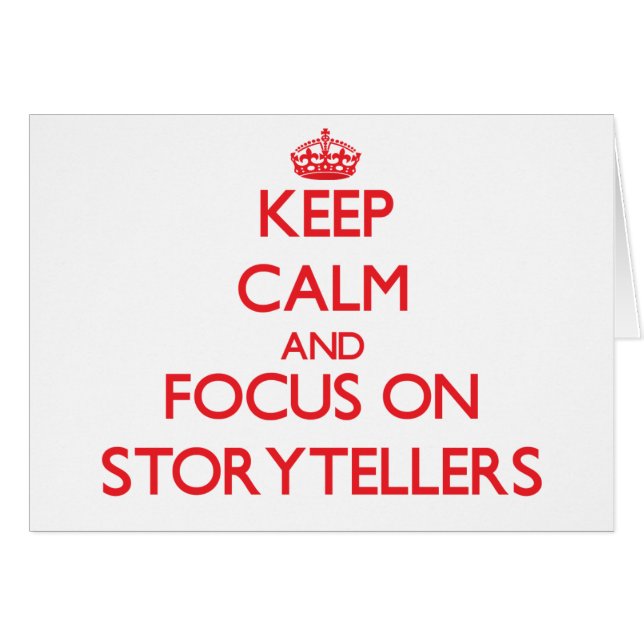 Guarde la calma y el foco en narradores (Anverso (Horizontal))