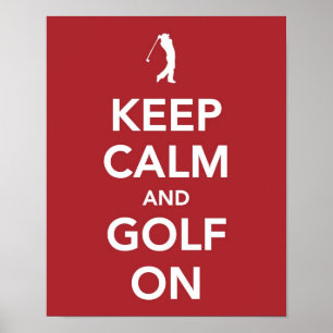Guarde la calma y el golf en la impresión