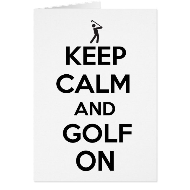 Guarde la calma y el golf encendido (Frente)