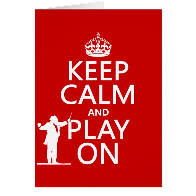 Guarde la calma y el juego en (conductor) (Frente)