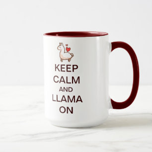 Guarde la calma y la llama en la taza