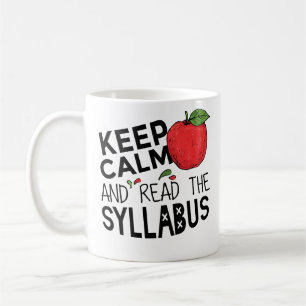 Guarde la calma y lea la taza de café del program