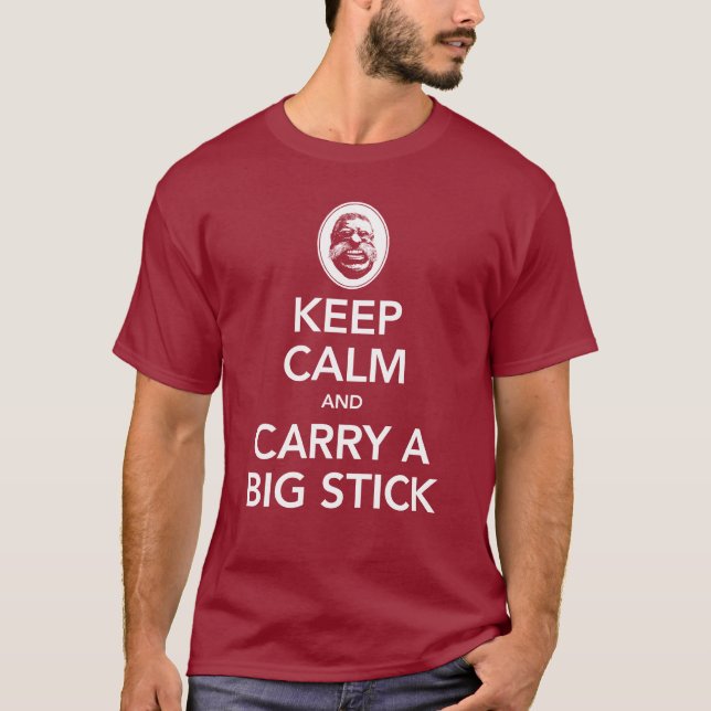 Guarde la calma y lleve una mano dura - camiseta (Anverso)
