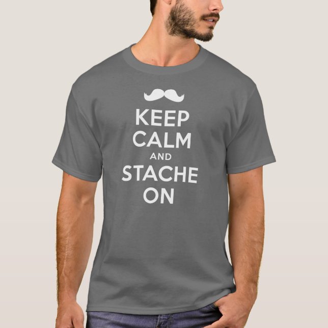 Guarde la calma y Stache en la camisa (Anverso)