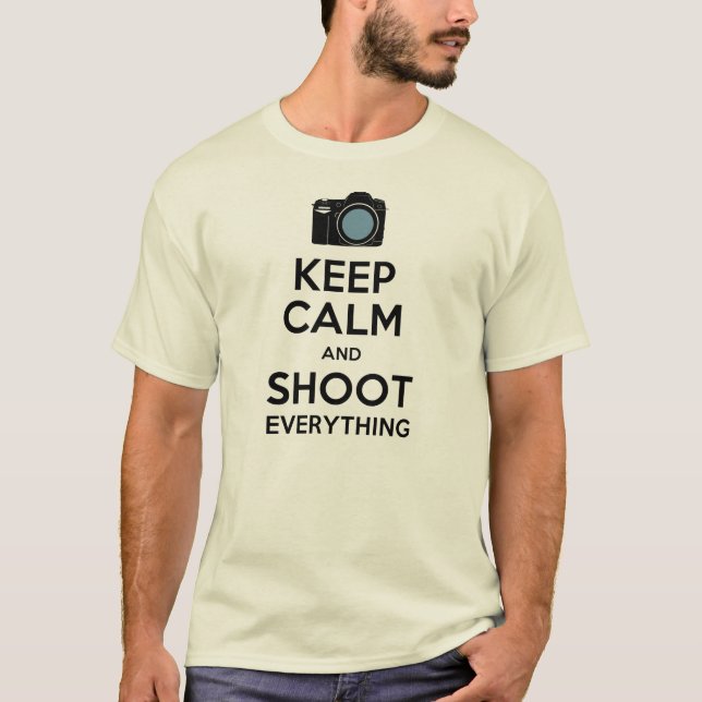 Guarde la calma y tire todo camiseta (Anverso)