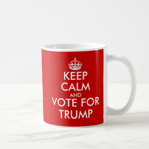Guarde la calma y vote por tazas de café polític