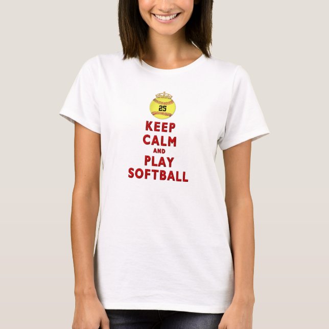 GUARDE LA CAMISA del SOFTBALL de la CALMA Y del (Anverso)