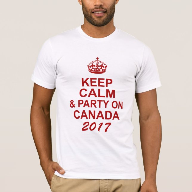 Guarde la camiseta tranquila de Canadá 150 (Anverso)