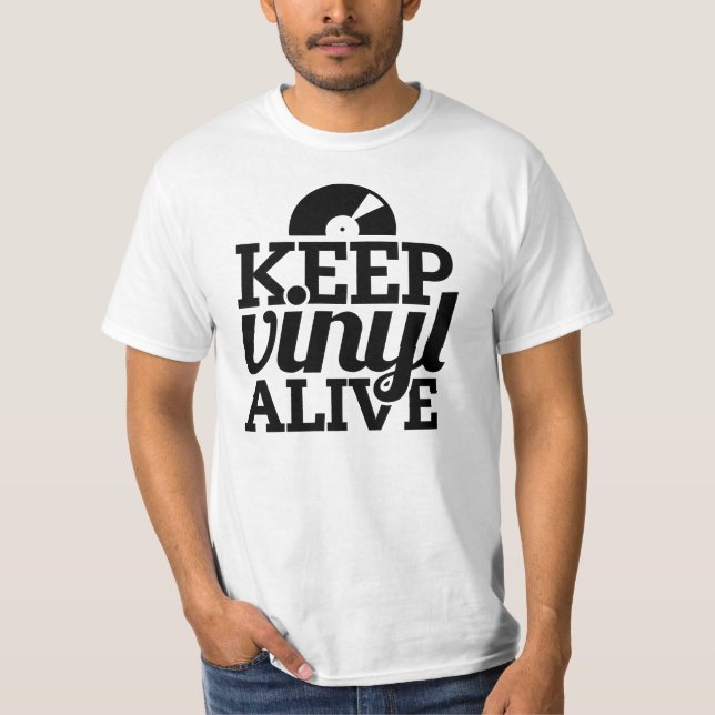 Guarde la camiseta viva del vinilo - DJ, (Anverso)