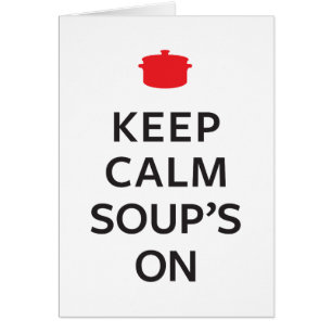 Guarde la sopa tranquila encendido