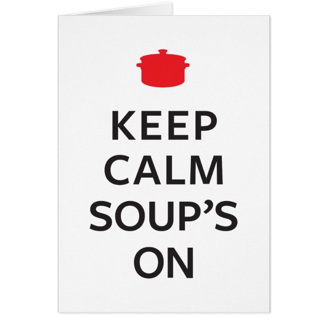 Guarde la sopa tranquila encendido (Frente)