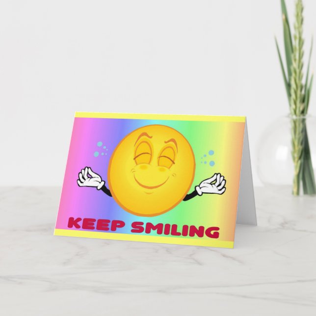 Guarde la tarjeta de felicitación sonriente 2 (Anverso)