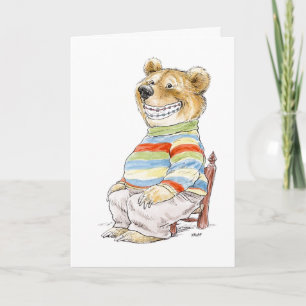 Guarde la tarjeta sonriente del oso de los apoyos