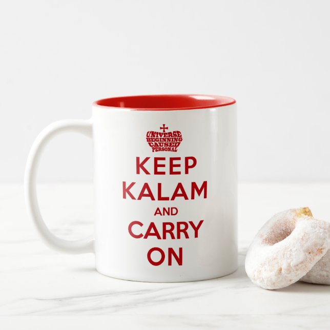 Guarde la taza de café de la calma/del Apologetics (Con donut)