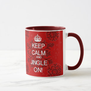 Guarde la taza tranquila del rojo del tintineo del