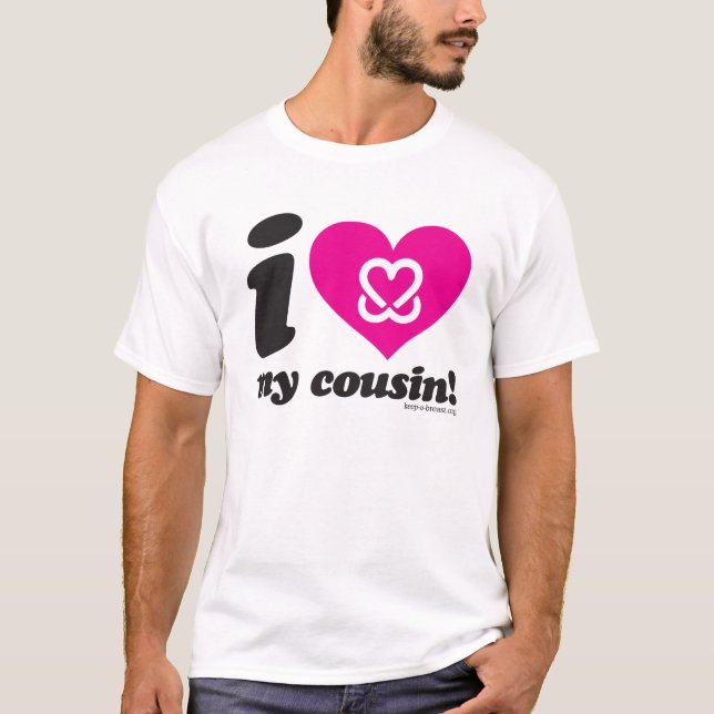 Guarde un pecho "amo que camiseta de mi primo" (Anverso)