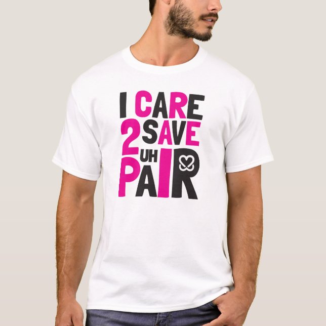 Guarde un pecho "cuido que camiseta de 2 pares de (Anverso)