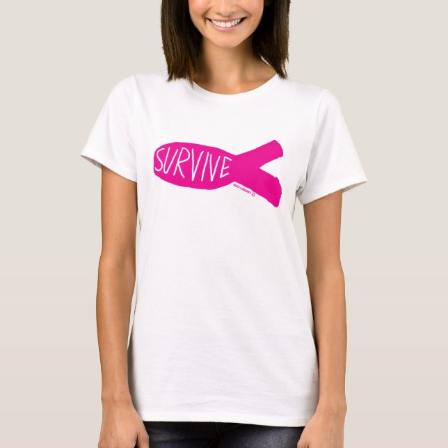 Guarde un pecho "para sobrevivir" la camiseta (Anverso)