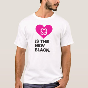 Guarde un pecho "rosa es la nueva" camiseta negra
