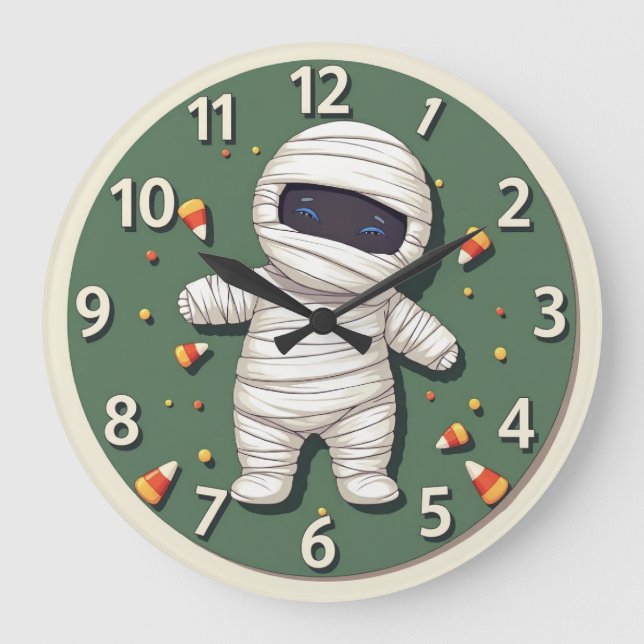Guardería de Halloween: Reloj de pared de Monstruo (Anverso)