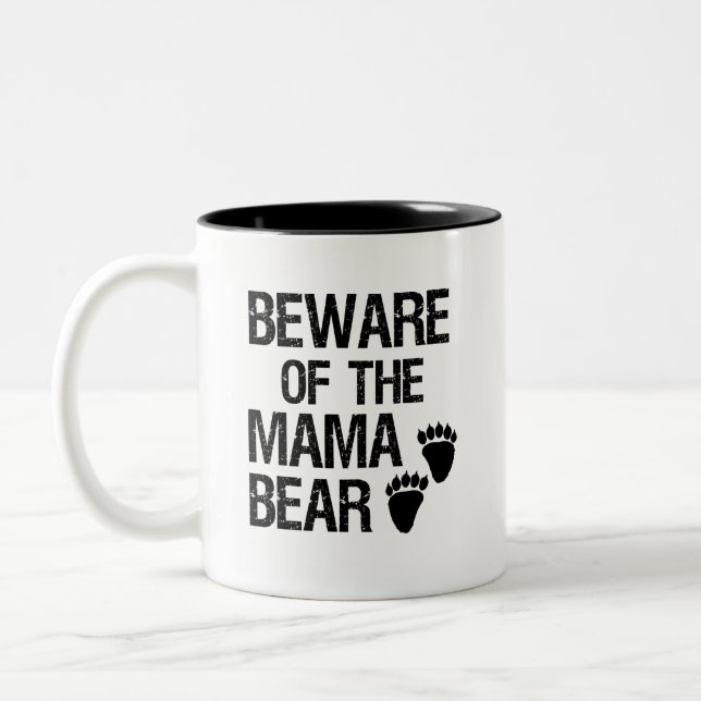 Guárdese de la taza de café divertida de mamá Bear (Izquierda)