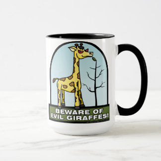 Guárdese de la taza malvada de las jirafas