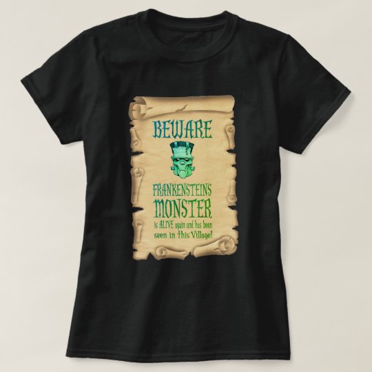 Guárdese del poster del vintage del monstruo de camiseta