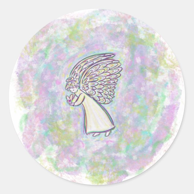 Guardian Angel Art Personalizado Decal Pegatinas (Anverso)