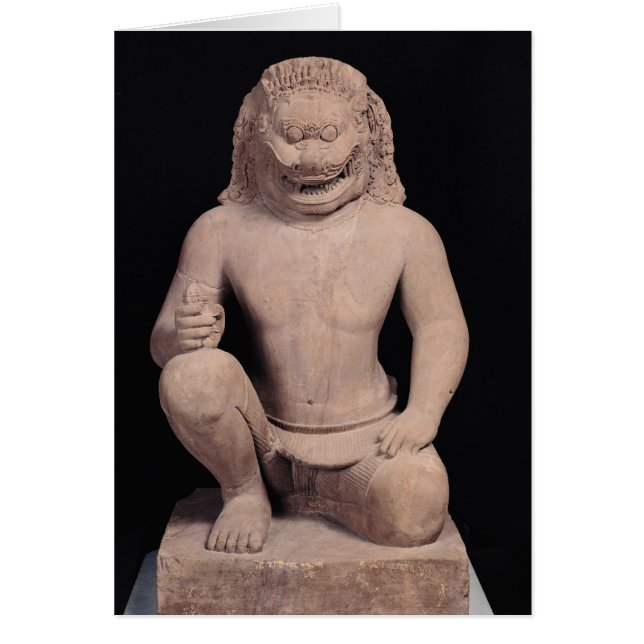 Guardián con cabeza de león, Banteay Srei Style, c (Frente)