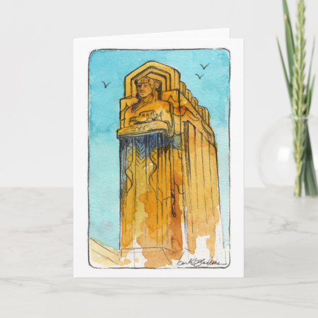 Guardián de la tarjeta de felicitación doblada de  (Anverso)