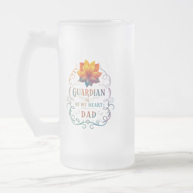 Guardián de mi corazón: papá - jarra de vidrio esc (Izquierda)