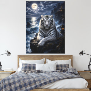 Guardian del Mar bajo la Luz de la Luna   Arte Fan