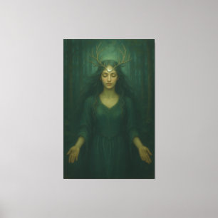 Guardiana de la Luna con Cuerno – Arte de la Diosa