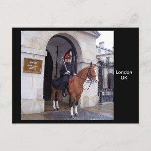 Guardias de reinas, postal de Londres Reino Unido