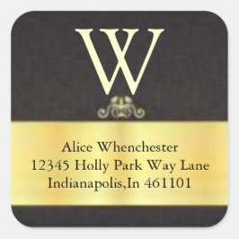 Guarnecido de oro monograma y sellos para sobres n