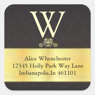 Guarnecido de oro monograma y sellos para sobres n