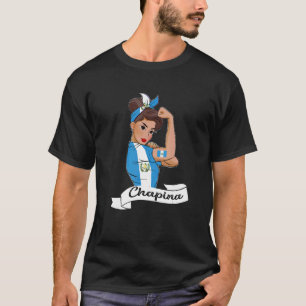 Guatemala Chapina Camiseta Sl, Chica de Bandera Gu