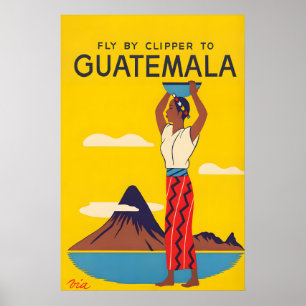 Guatemala - Póster de viaje de Northwest Orient