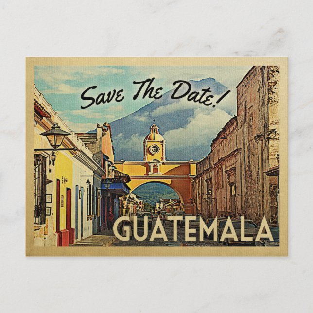 Guatemala Salva Las Postales Vintage De La Fecha (Anverso)