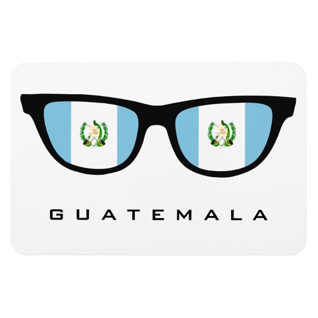 Guatemala sombras personalizado texto e imán de co (Horizontal)