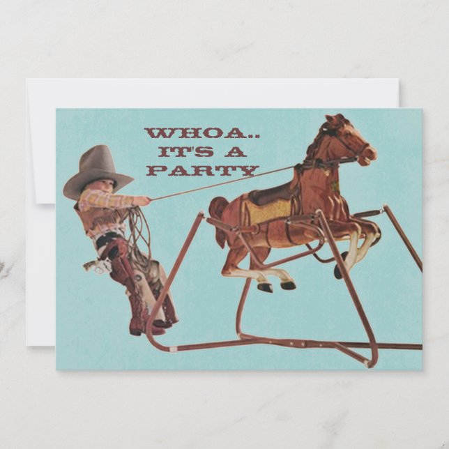 Guau Por Las Invitaciones De Los Vaqueros Occident (Anverso)