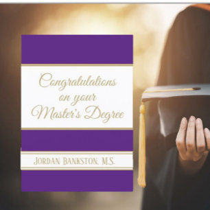 ¡Guau! Tarjeta de graduación de maestría
