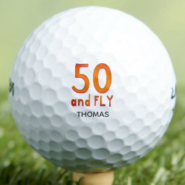 Guay 50 cumpleaños simples bolas de golf de naranj