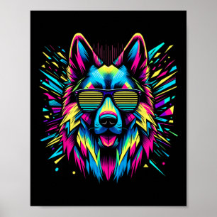Guay Alemán Pastor Perro Resumen Estilo Arte Crist