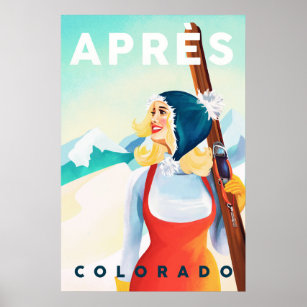 Guay "Apres Ski Colorado", arte de Pinup sobre esq