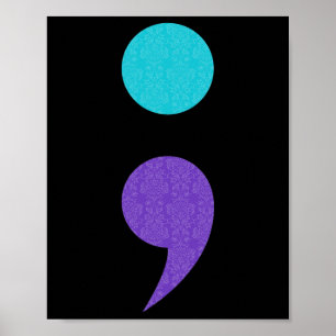 Guay Arte De Semicolón Rótulo Para La Prevención D